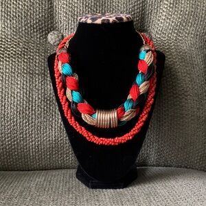 Multicolor Braided Necklace ONLY
